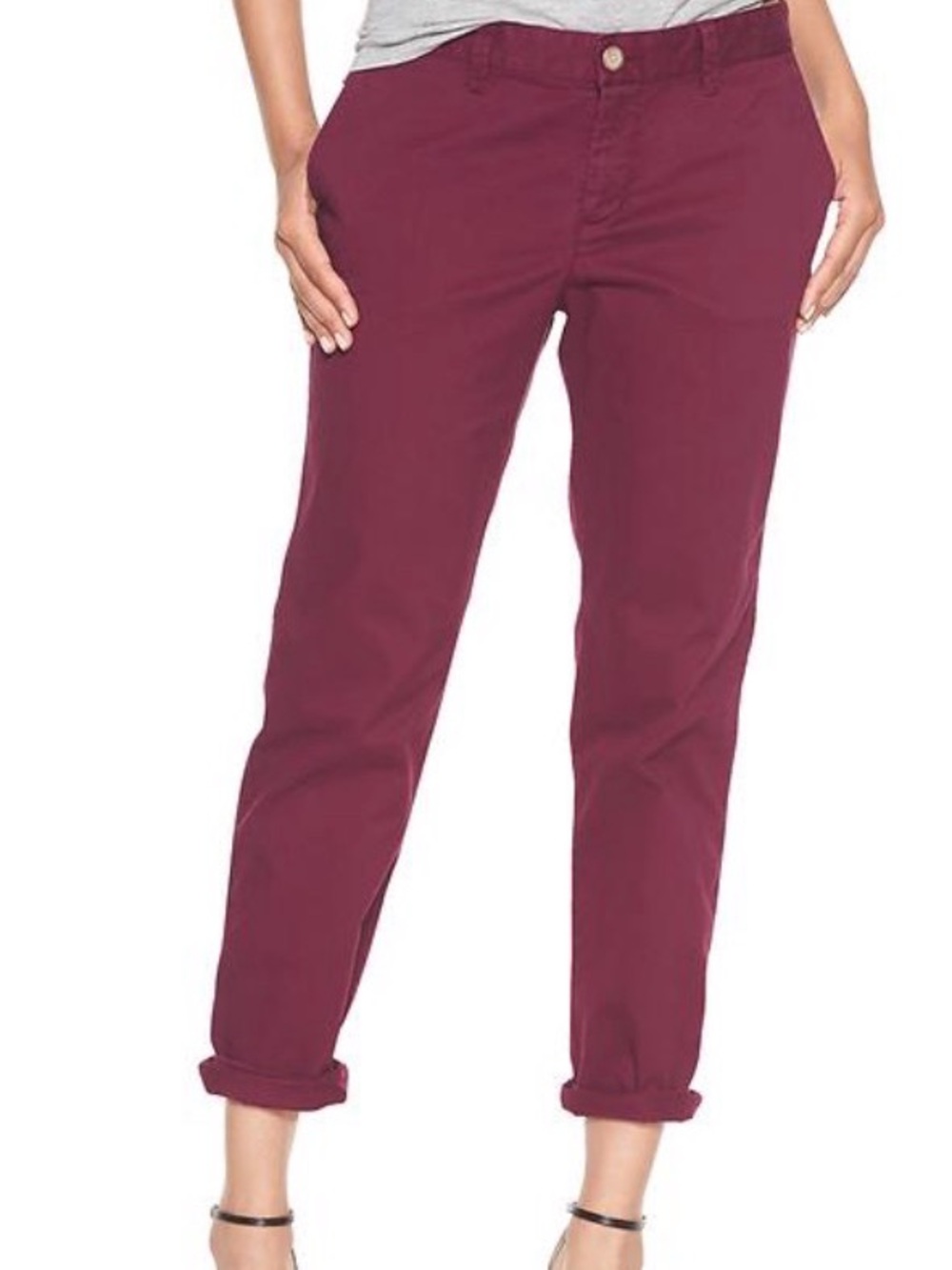 GAP Women's Boyfriend Jeans in Deep Burgundy